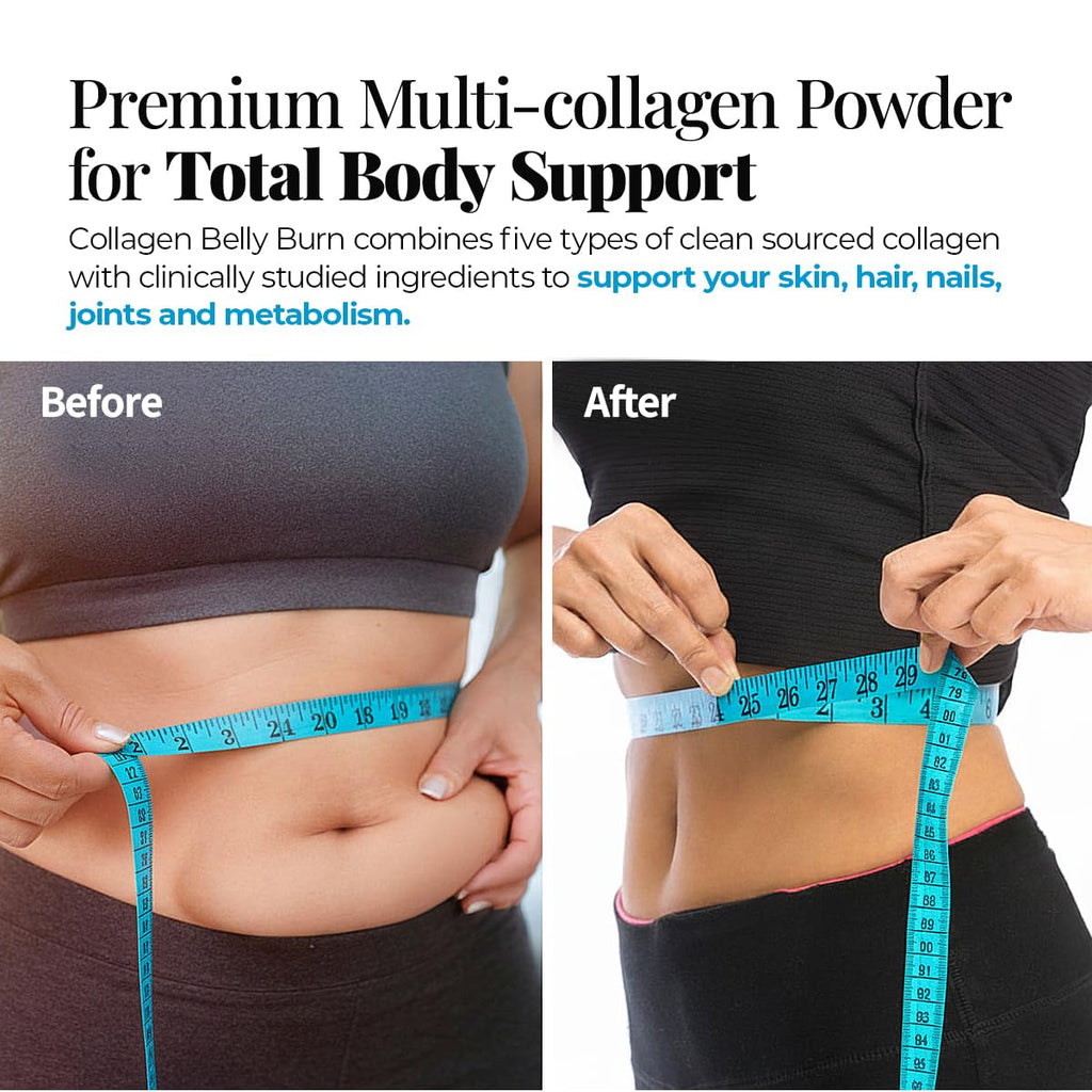 Multi Collagen Powder with Types I, II, III, V, X - Weight Management Supplement with Vitamin C & Hyaluronic Acid – Supports Skin, Hair, Nails, Metabolism, Joint & Muscle Health – 20 Servings (1)