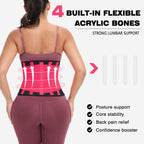 VENUZOR Waist Trainer Belt for Women - Waist Cincher Trimmer - Slimming Body Shaper Belt - Sport Girdle Belt (UP Graded)(Hot Pink,XX-Large)