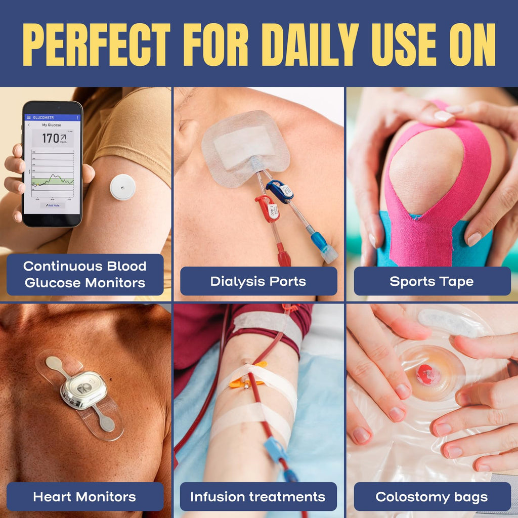 Sting-Free Adhesive Remover - 4 oz Gentle & Pain-Free Bandage, Strong Adhesive Remover - Ideal for Sensitive Skin, Sports Tape, Dialysis Ports, Continuous Blood Glucose Monitoring, Colostomy Bag Care