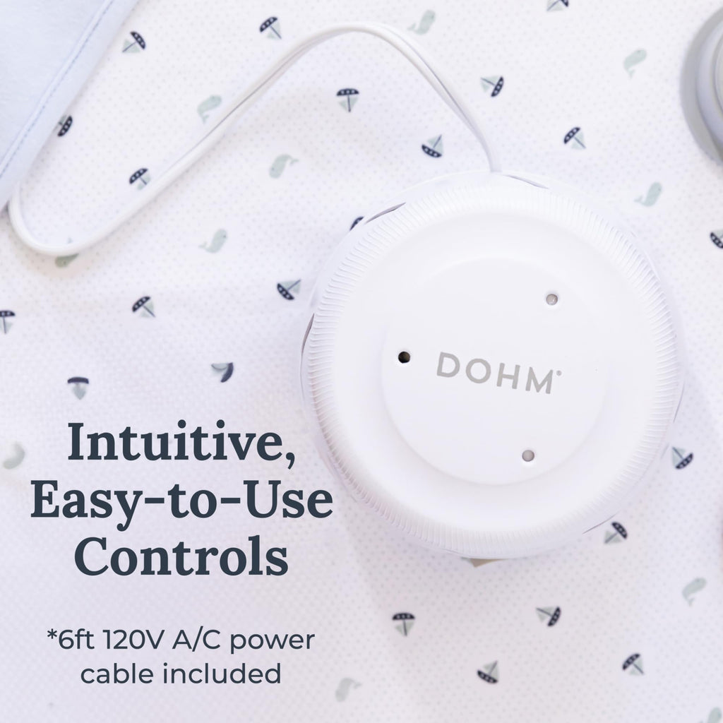 Yogasleep Dohm Uno White Noise Sound Machine, Real Fan Inside for Non-Looping White Noise, Sleep Aid, Office Privacy & Meditation for Adults & Baby, Registry Gift (White)