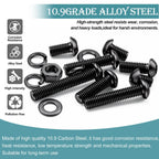mxuteuk 888PCS Metric Screw Assortment Kit,M2 M3 M4 M5 Machine Screws,10.9 Grade Alloy Steel Metric Hex Button Head Cap Screws Nuts and Flat Washers Assortment Kit for 3D Printing