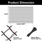 POYEE Deer Fence Netting 5x100ft Plastic Mesh Netting for Garden Protection