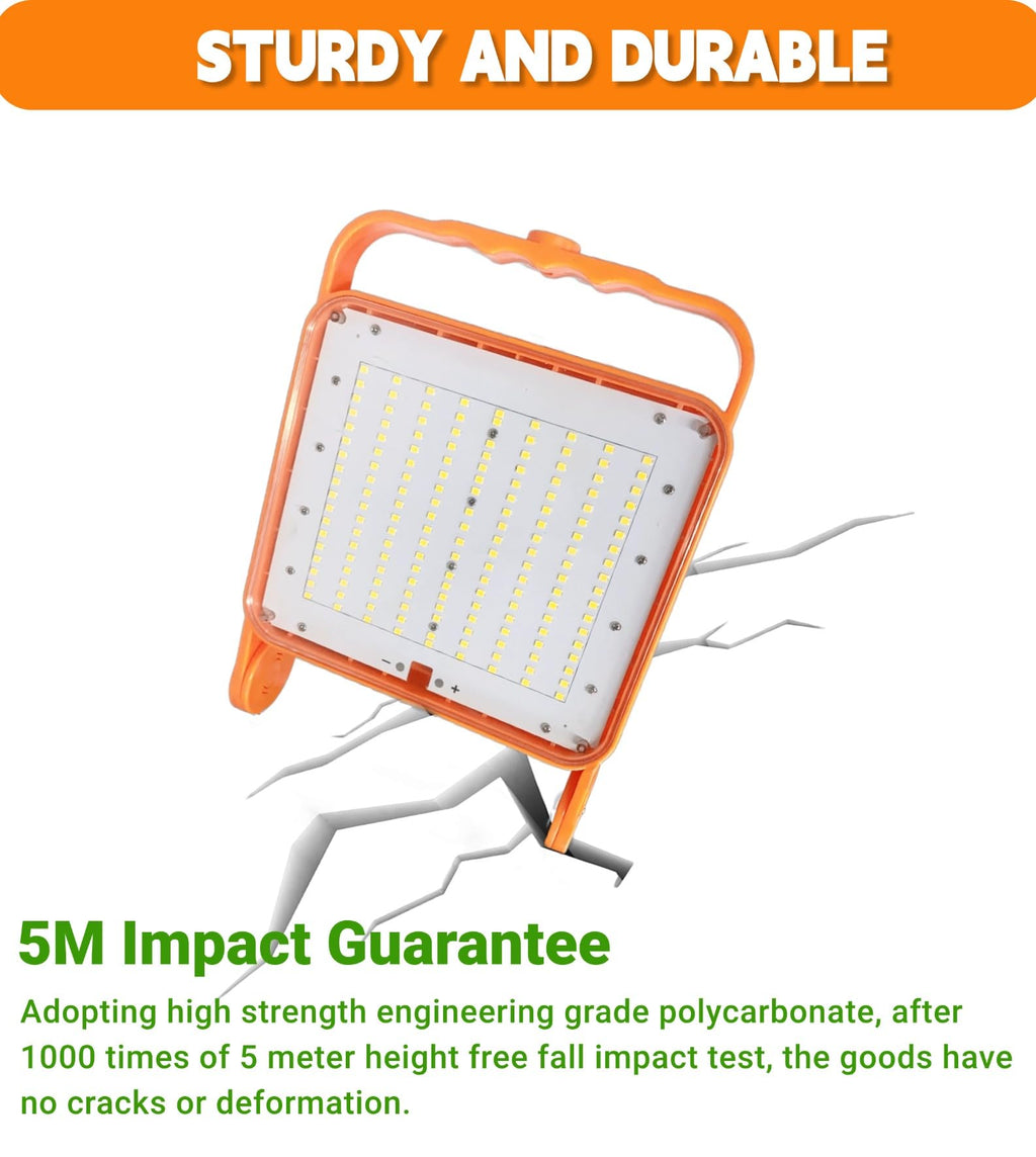2-Pack 50W Super Bright LED Work Light - 8,000LM (500W Equivalent), IP65 Waterproof, 10ft Heavy Duty Cord, 5000K Daylight, Adjustable Flood Lights for Workshop, Garage, Construction Site