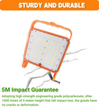 2-Pack 50W Super Bright LED Work Light - 8,000LM (500W Equivalent), IP65 Waterproof, 10ft Heavy Duty Cord, 5000K Daylight, Adjustable Flood Lights for Workshop, Garage, Construction Site