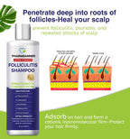PHARMBANNER Anti-Fungal Shampoo for Folliculitis, Seborrheic Dermatitis, Scalp Psoriasis - Relieves Itchy & Dry Scalp