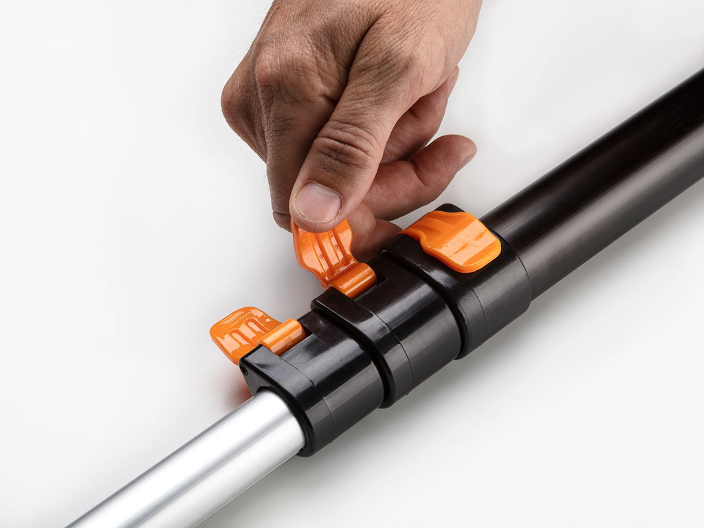 5-8 ft Long Telescopic Extension Pole // Multi-Purpose Extendable Pole with Universal Twist-on Metal Tip // Lightweight and Sturdy // Best for Painting, Dusting and Window Cleaning