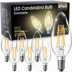 TJOY Candelabra LED Bulbs, E12 60W Equivalent Dimmable for Chandelier Light