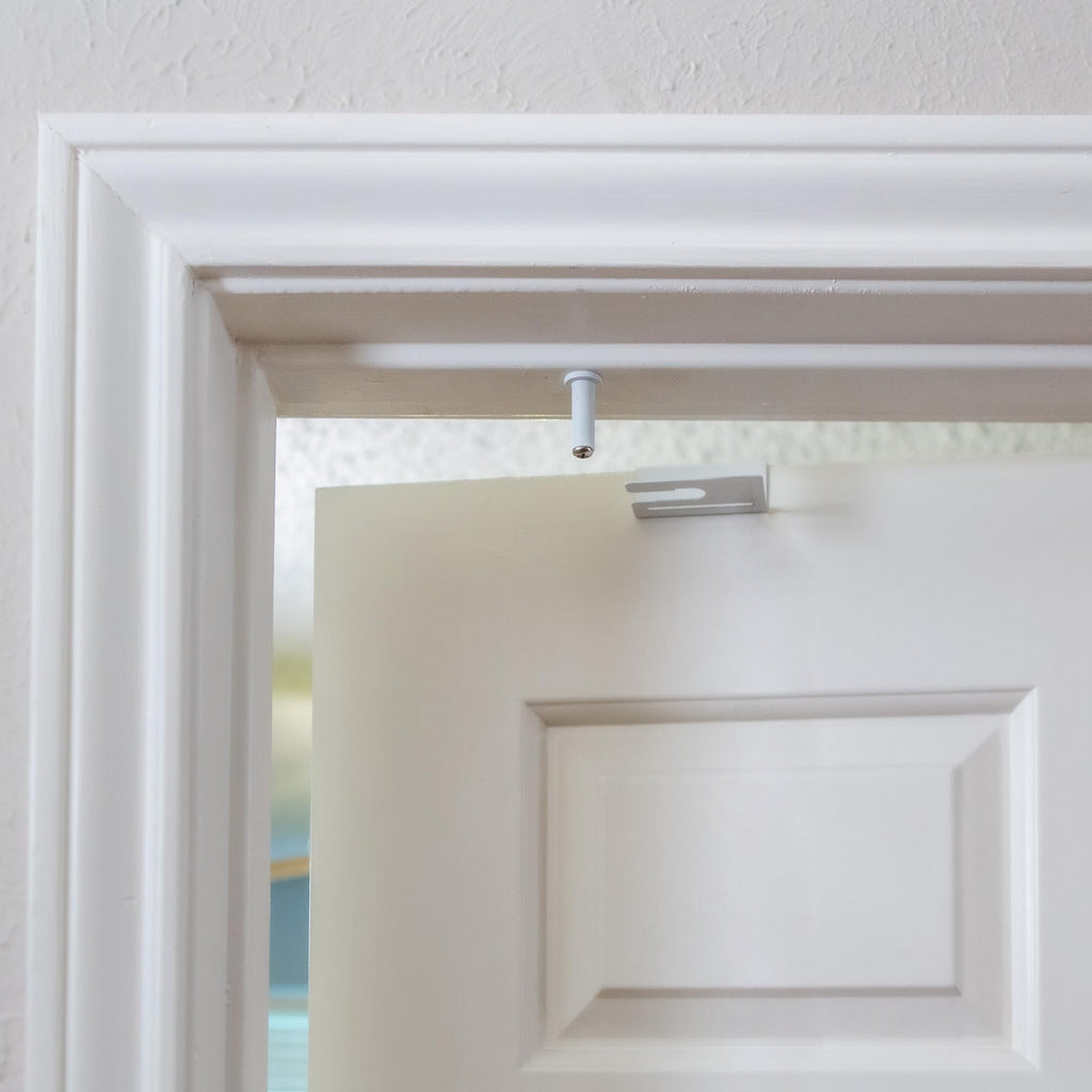 2 Pack – GlideLok Child Safety Door Top Lock | for Interior & Exterior Doors | Lock & Unlock from Both Sides | Stop Kids, Pets, Dogs & Cats from Opening Doors