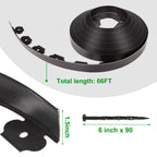 1.5 Inch x 66FT Garden Edging Border,Landscaping with 90pcs Spikes