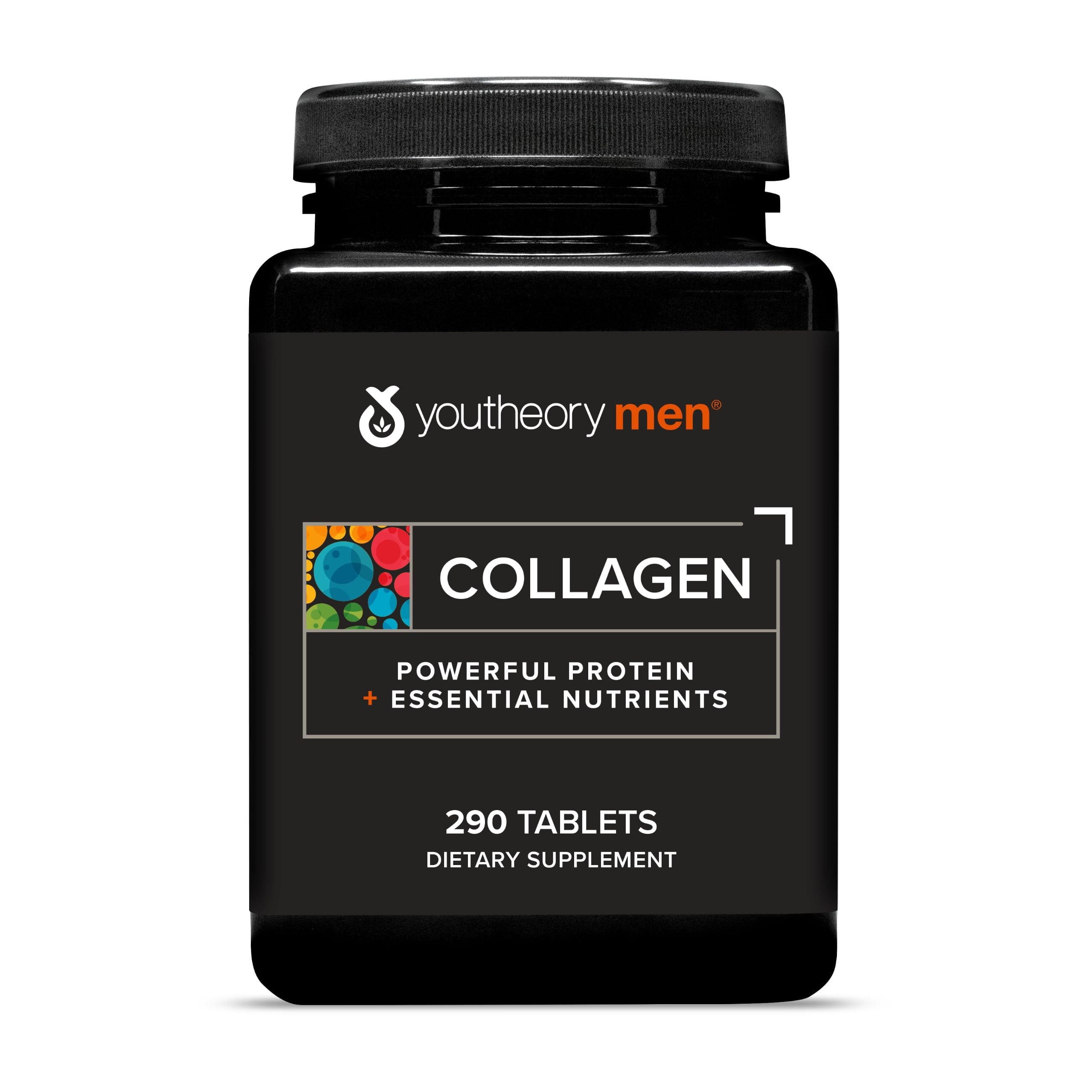 Youtheory Men’s Collagen - 5,000 mg Hydrolyzed Collagen Peptides - with Amino Acids, Vitamin C, & Natural Ingredients - Supports Joint, Muscle, Hair & Nail Health* - 290 Tablets (48-Day Supply)