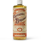 Carolina Castile Soap Patchouli Bergamot Scented Castile Soap - Certified Organic, High Olive Oil Content, Non-Drying, Made with Organic Oils, Concentrated Natural Soap for Men and Women