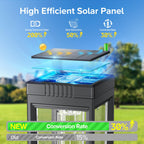 VICOUP 4 Pack Tall Solar Pathway Lights Outdoor, Bright Solar Powered Garden Lights Waterproof, Auto On/Off, Up to 15Hrs Outdoor Light for Path Yard Walkway Driveway Patio Lawn Decor Landscape