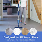 8 Pack Mop Pads Replacement for Bona Family of Mops, Washable & Reusable Microfiber Cleaning Pad for Hardwood and Multi-Surface (3 Deep Clean Pads + 3 Microfiber Cleaning Pads + 2 Dusting Pads)