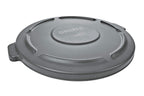 Rubbermaid Commercial Products BRUTE Heavy-Duty Round Trash/Garbage Lid, 55-Gallon, Gray, Compatible with Rubbermaid BRUTE 55-Gallon Can