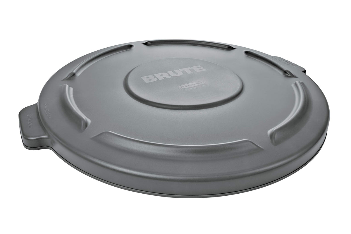 Rubbermaid Commercial Products BRUTE Heavy-Duty Round Trash/Garbage Lid, 55-Gallon, Gray, Compatible with Rubbermaid BRUTE 55-Gallon Can