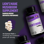 FreshCap Mushrooms Lions Mane Supplement Capsules - Lion's Mane, High Potency Extract, 14:1 Organic Mushroom Supplement, Ayurveda Focus Made in USA