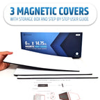 Powerful Magnetic Vent Covers (3-Pack) that Will Never Fall Off (Upgraded Design) - for Sealing Floor/Wall/Ceiling Registers of Width 5.25" to 6", Length 13.25" to 14" | Vent Not Included | White