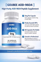 GOUBEE AOD-9604 (5MG) Peptide High-Purity Lyophilized Capsules, 99% Purity - 60 ct