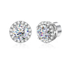 GEMQUEEN Moissanite Magnetic Earrings for Women Men Hypoallergenic, 1.6CT