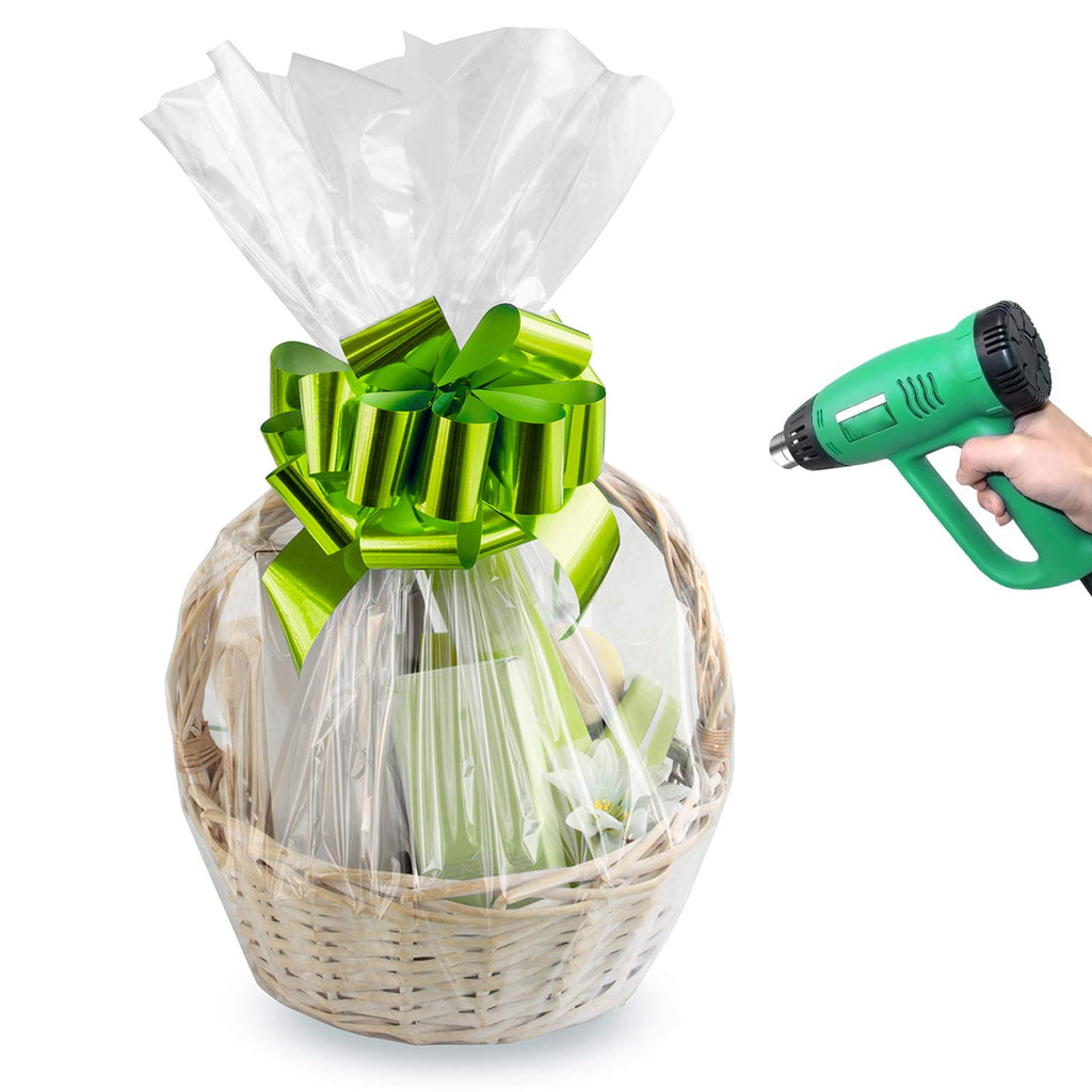 Shrink Wrap 50 Pcs 15x21 Inches Clear PVC Heat Shrink Wrap Bags for Packagaing Gift Basket and Homemade DIY Projects