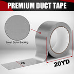 Navona Heavy Duty Duct Tape 20 Pack, 2 Inch x 400 Yards Gray Waterproof Multipurpose Tape, Strong Adhesive No Residue, Easy Tear by Hand for Home & Outdoor Repairs