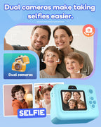 Dylanto Kids Camera Instant Print,1080P Kids Instant Cameras that Print Photos,Christmas Birthday Gifts for Girls Age 3-12,Portable Toy for 3 4 5 6 7 8 9 10 Year Old Girls Boys-Blue