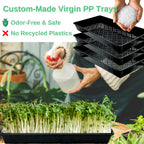 ILITING 1020 Trays Set - 5 Pack (10 Pcs) Durable 1020 Mesh Tray and No-Hole Tray, Ideal Soil Blocking Trays for Seedlings, Microgreens, and Hydroponics, Heavy-Duty