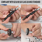 Nut and Bolt Thread Checker 45 Male/Female Thread Gauges (24 SAE/Inch & 21 Metric) Nut and Bolt Thread Size Checker Thread Identifier Gauges for Quickly Identify and Verify