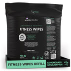 Wipex Gym Wipes for Equipment Cleaning - 700 Large 8"x12" Natural Fitness Wipes Refills for Dispensers - Made with Lemongrass, Eucalyptus Oil & Vinegar, Bulk Surface Multipurpose (1 Pack)