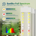 FREELICHT 2Pack 4FT Grow Light for Indoor Plants, 40W=250W, Full Spectrum