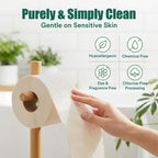 Eco Soul Premium Bamboo Toilet Paper 3 Ply | 12 Mega Rolls | 300 Sheets Each | FSC Certified Hypoallergenic, Textured & Skin-Friendly Septic-Safe Soft Bathroom Tissue Eco-Friendly Chemical & Dye Free