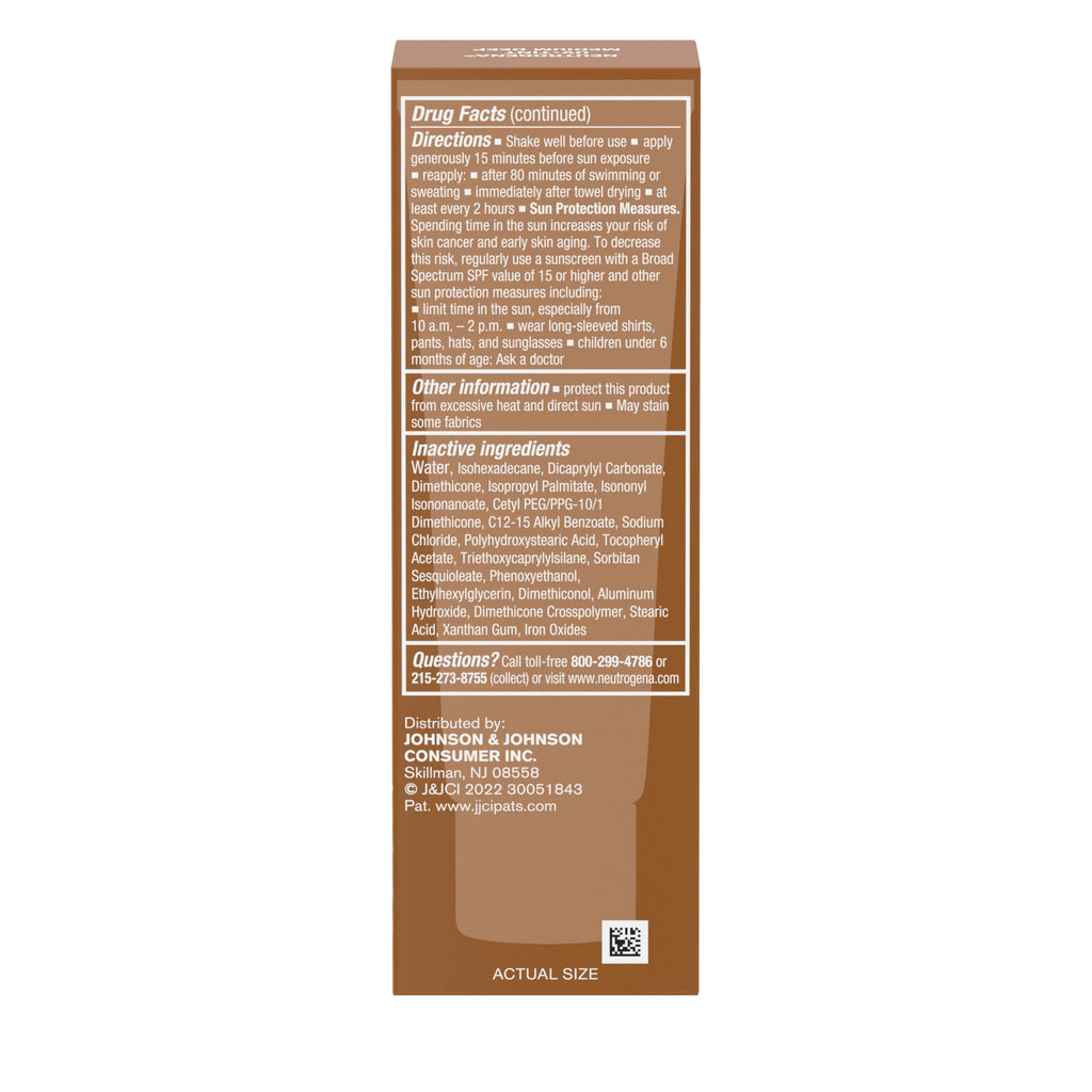 Neutrogena Purescreen+ Tinted Sunscreen for Face with SPF 30, Broad Spectrum Mineral Sunscreen with Zinc Oxide and Vitamin E, Water Resistant, Fragrance Free, Medium Deep, 1.1 fl oz