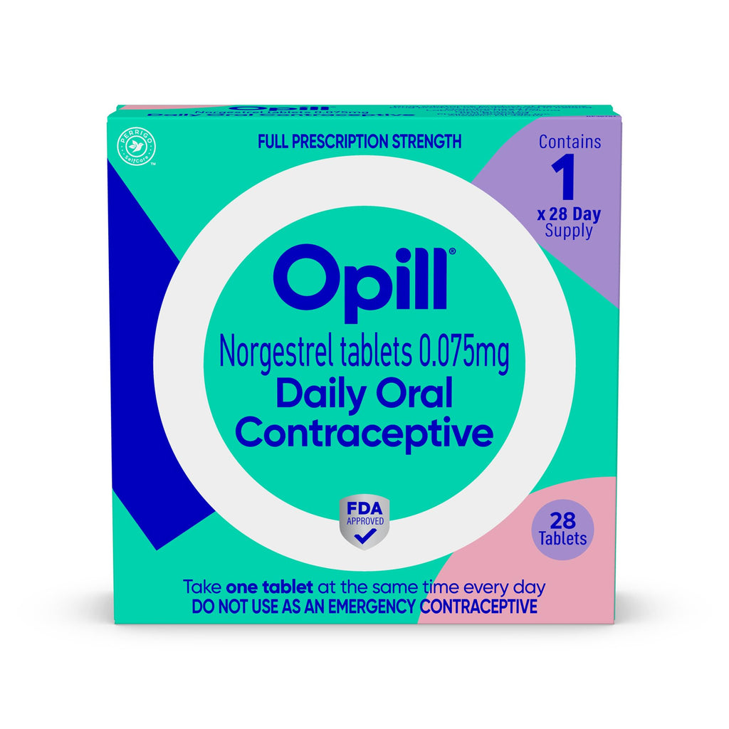 Opill Daily Birth Control Pills, OTC Progestin-Only, 28 Count