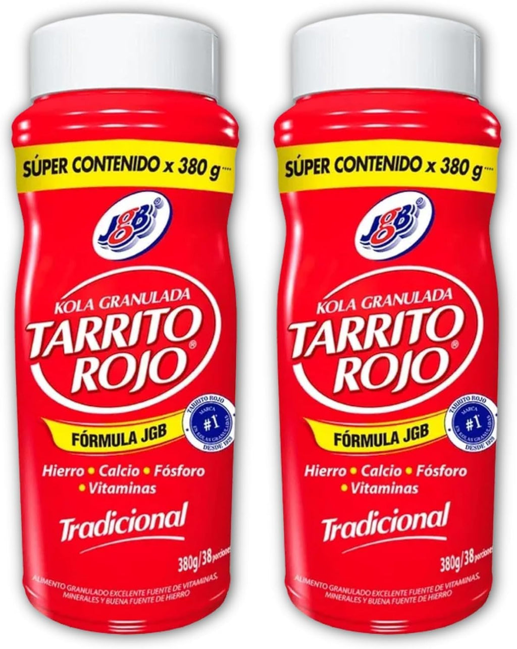 Yahve - Kola Granulada Tradicional Sabor Tradicional 0- Pack de 2 Tarrito Rojo de 330 gramos - Mejorar el bienestar y la nutrición de tu Cuerpo - Suplemento Multivitamínico - Despensa Colombiana