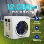AQUASTRONG Swimming Pool Heat Pump,Electric Pool Heater for Above Ground and Inground Pool,Heating and Cooling Pool Heater Pools Up to, 3000 Gallons