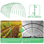72 Pieces Garden Hoops for Raised Beds Fiberglass Support Greenhouse Hoops