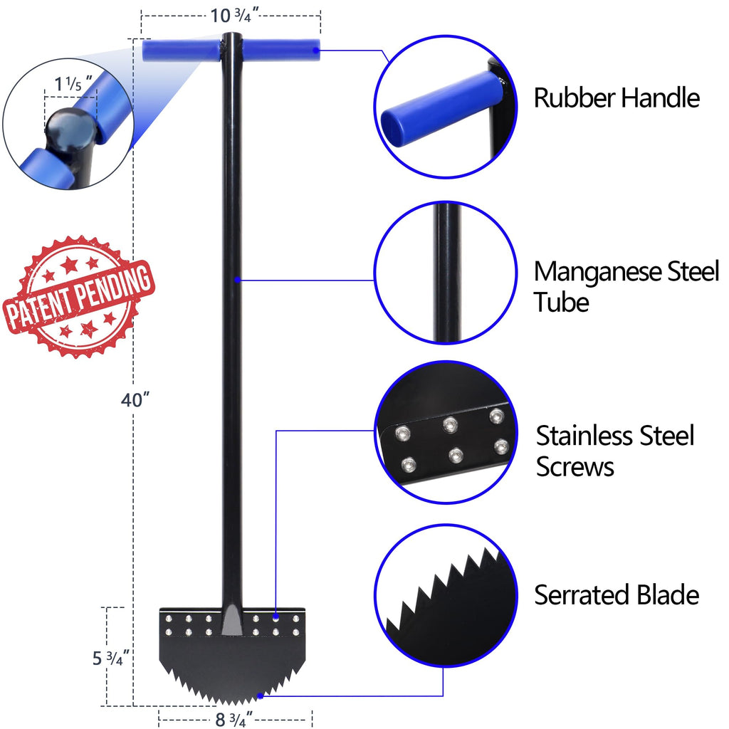 CKLT One-Piece 40in Manual Edger Lawn Tool with Spring Steel Blade