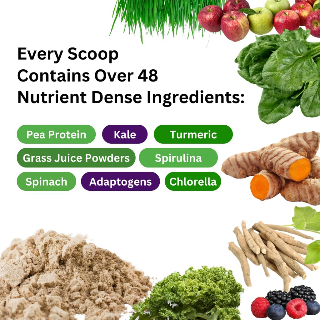 Paradise Herbs ORAC Energy Protein & Greens Powder, Antioxidant Power of 24 Servings of Fruits & Vegetables in 1 Scoop + 20g Protein, Unflavored, 15 Servings