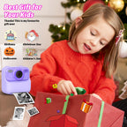 Kids Instant Digital Cameras for Boys and Girls, 1080P HD Dual-Lens Selfie Digital Camera with Print Paper & TF Card, Christmas Birthday Gifts Toys for Toddler and Teenagers Age 3-16 Years Old
