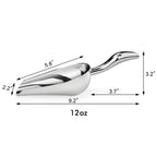 New Star Foodservice Restaurant Grade Stainless Steel Bar Ice Flour Utility Scoop, 12-Ounce