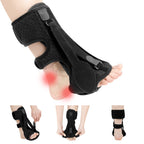 exhood Upgraded Plantar Fasciitis Night Splint, 3 Adjustable Straps Plantar Fasciitis Relief Braces for Achilles Tendonitis, Foot Drop & Heel Spur Pain Relief Day & Night (Black)