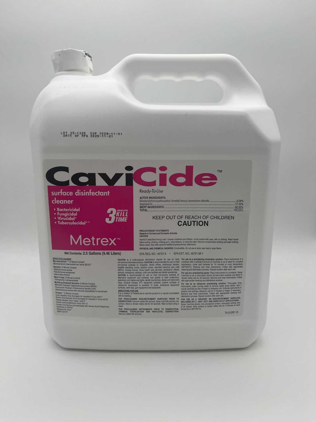 Metrex CaviCide Surface Disinfectant Cleaner, 2.5 Gallon Jug