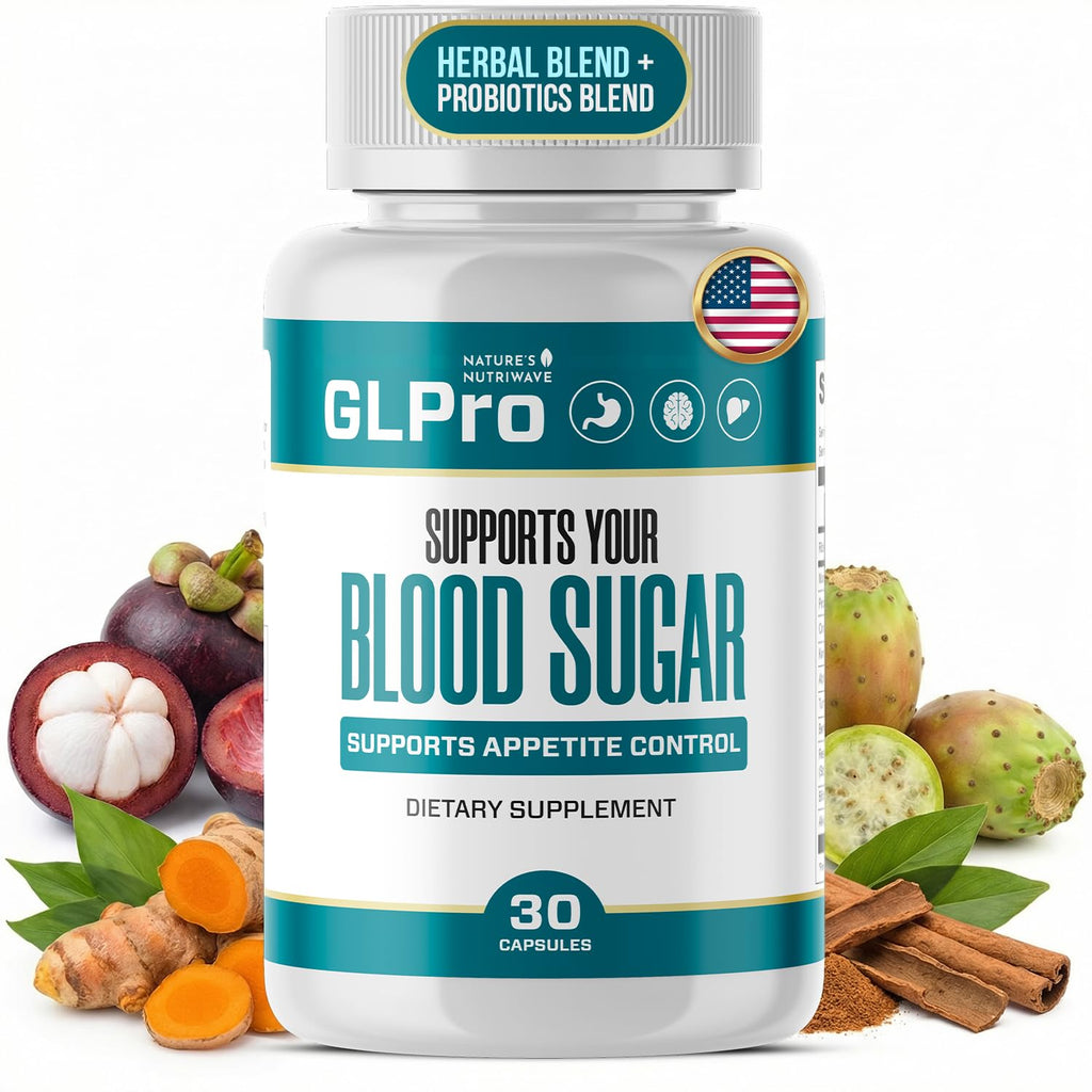 GLPro Capsules – Natural Supplement with Hawthorne, Garlic, Green Tea & Hibiscus – Non-GMO, Gluten-Free, Dairy-Free, Vegetarian, Made in USA – 30 Capsules, 1 Month Supply