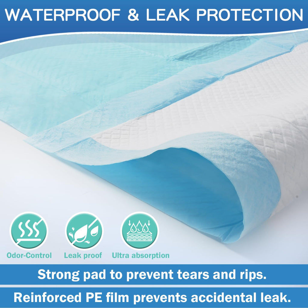 SOFYFINE Bed Pads Disposable 30" x 36" [100 Count] Adult Incontinence Underpads, Heavy Duty Absorbent Pee Pad, XL Chucks Leakproof, Extra Large Puppy Training Pad, Waterproof Baby Changing Pad