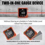 Digital Angle Finder with Laser 4-side Magnetic Angle Gauge Rechargeable