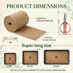 10" x 236" Organic Microgreens Growing Mat, Natural Jute Fiber Grow mats, Organic Hydroponic Pads, Breathable Grass Seed mat for Germination Trays, Wheatgrass Sprouts Microgreen, Seed Starter