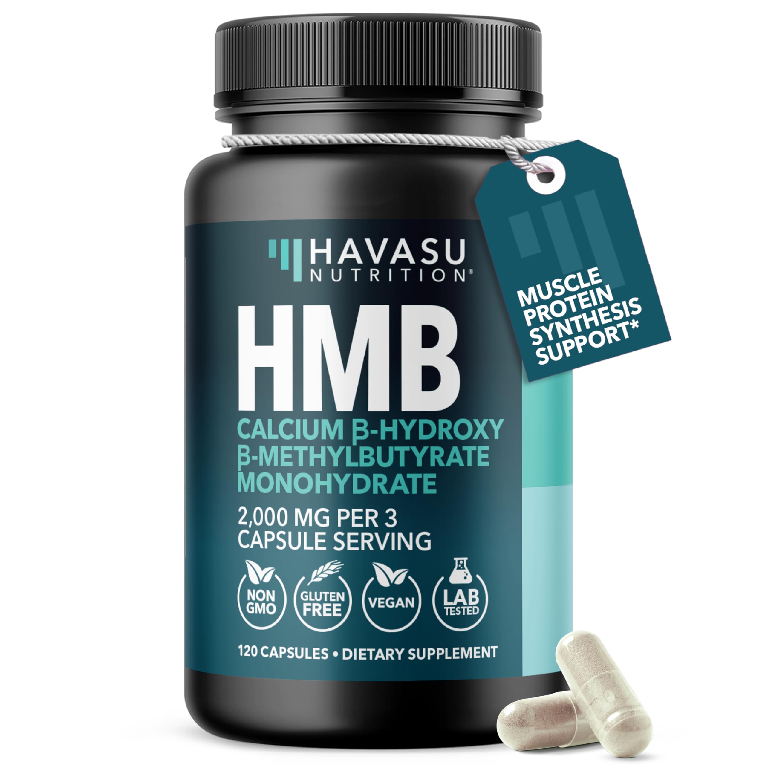 HMB Capsules 2000mg Per Serving, HMB Supplements for Men and Women