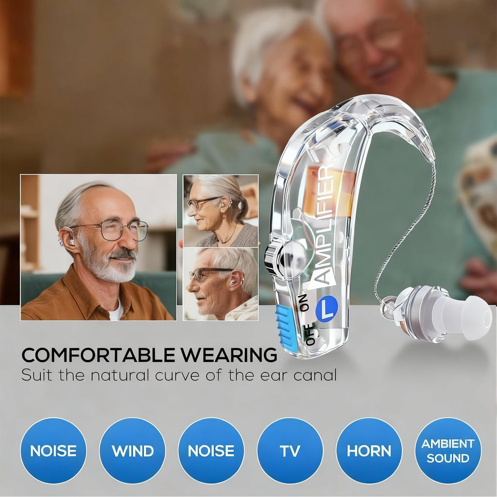 Hearing Aids for Seniors,Advanced Noise Reduction Function Hearing Aid Equipped With and AI Chips,Comfortable Portable Suitable Hearing Aid People With Hearing Loss,Fast Charging+Ultra Long Standby