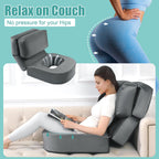 HOMBYS BBL Pillow After Surgery for Sleeping,High Density Foam Brazilian Butt Lift Pillow Post Surgery Recovery for Sleeping,Dark Grey BBL Chair with Hole for Sitting