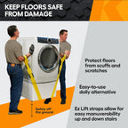 KEEPER Two Person Adjustable Lifting and Moving Straps with 800 lbs WLL, Ergonomic Design, for Safe, Scratch-Free Moving